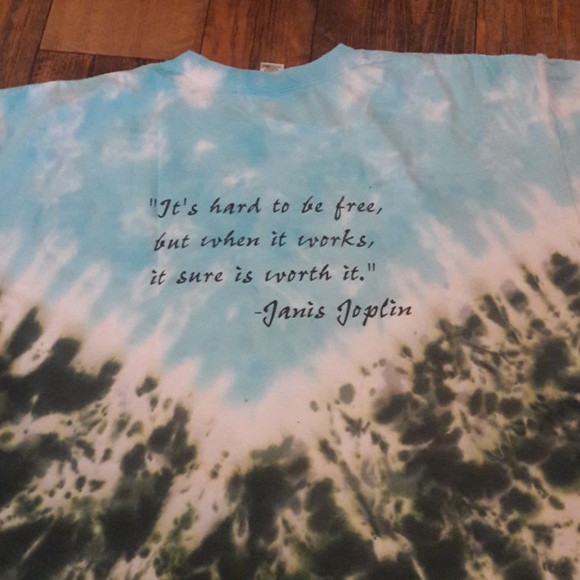 RARE VINTAGE Janis Joplin Hand Dyed By Sundog XL Hippie 70's 60's Double sided - Picture 9 of 13